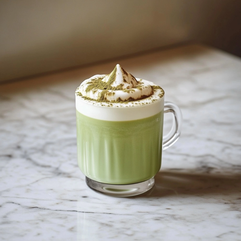 Dalgona Matcha Latte