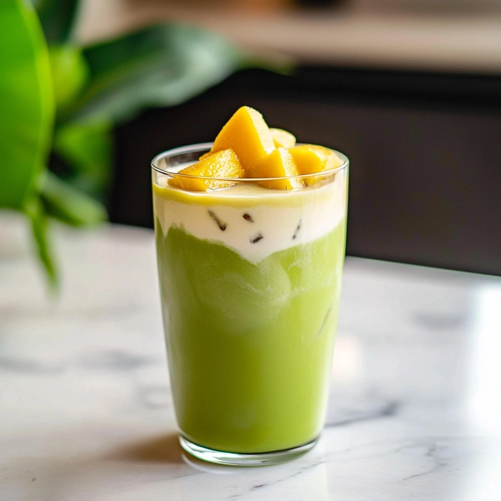 Iced Mango Cream Matcha (Starbucks Copycat) Recipe