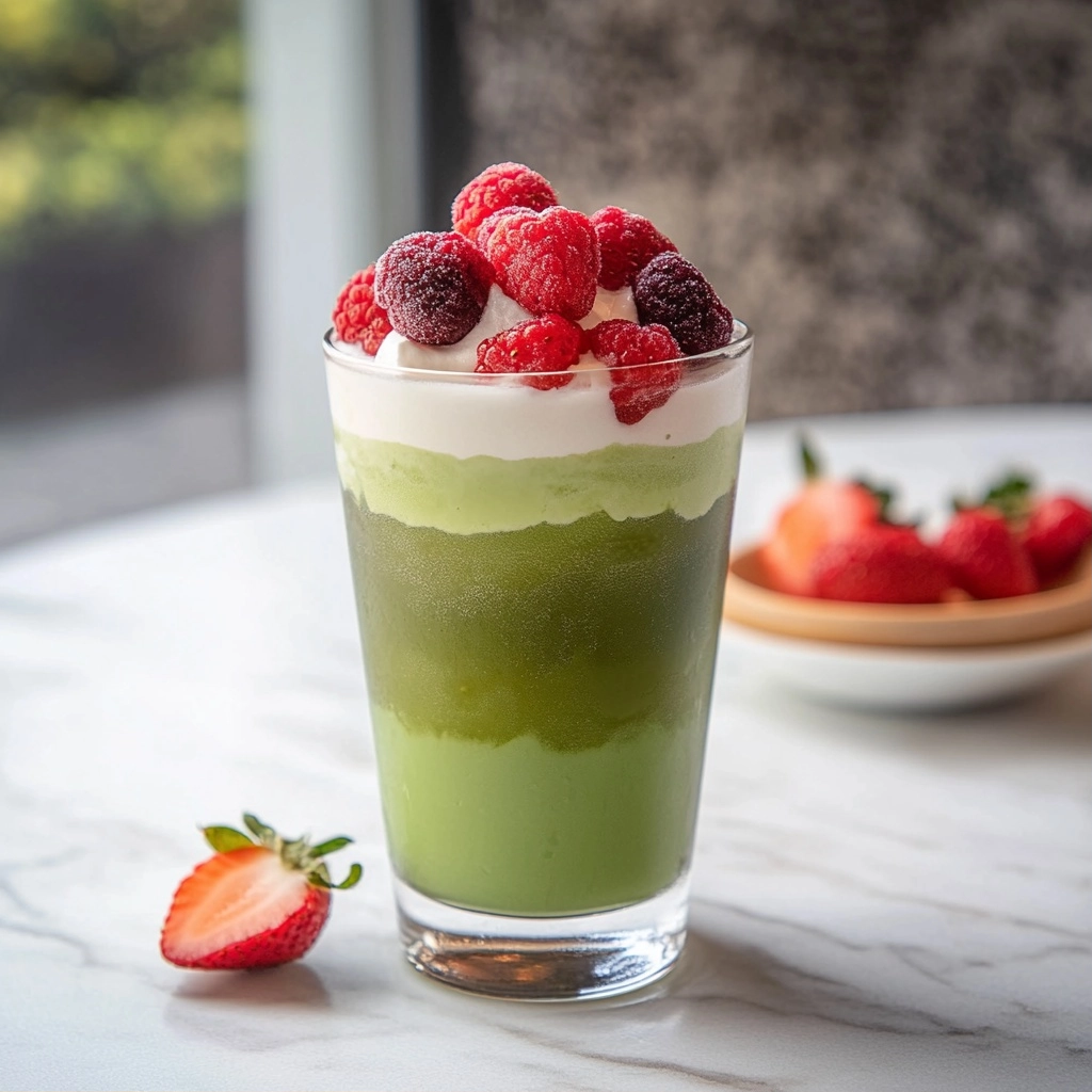 Iced Double Berry Matcha: A Refreshing Layered Drink Recipe